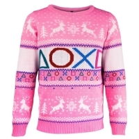 PlayStation Symbols Xmas Pullover Pink (XS) (Merchandise)
