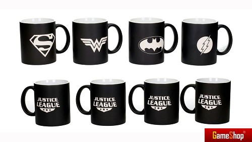 Justice League Tassen 4-er Set Collectors Edition Merchandise