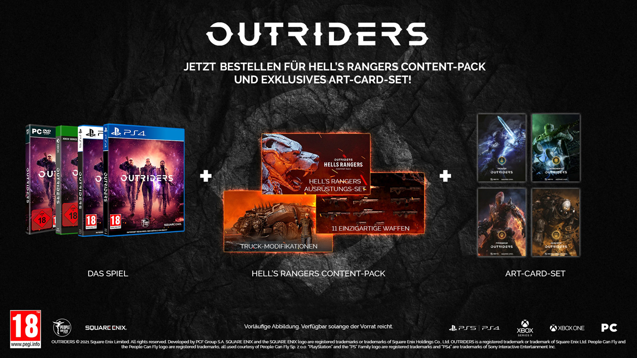 PS4 Outriders Limited Edition uncut + ArtCardSet